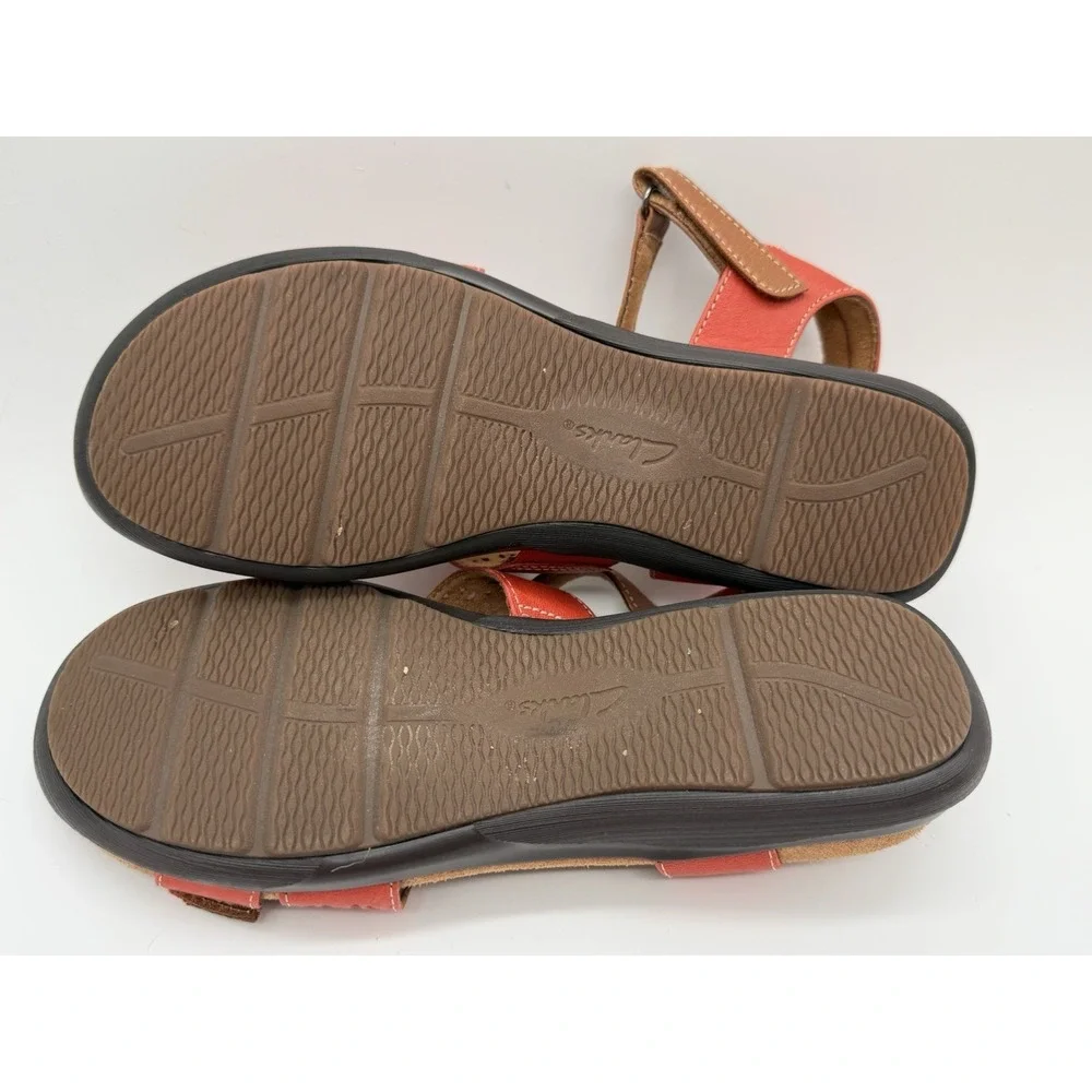 Clarks Kitly Way Women Size US 9M/UK‎ 6.5 Cut Out Detailed Strappy Wedge Sandals